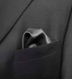 Antonio Ricci 2-in-1 Pouf Round Pocket Square - White On Black -Fashion Formal Wear Store AR PKS HR20 black 35257.1579470977