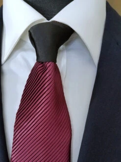 Antonio Ricci Contrasting Pleated Tie With Pocket Square - Wine 11 Antonio Ricci Contrasting Pleated Tie With Pocket Square - Wine -Fashion Formal Wear Store ART P 4 68163.1587922358