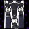 Antonia Button & Clip Stretch Suspenders - Purple Polka Dots On Black 2 Antonia Button & Clip Stretch Suspenders - Purple Polka Dots On Black -Fashion Formal Wear Store ATSUSU19 47772.1605350754