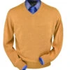 Peru Unlimited 100% Royal Alpaca Contrast V-Neck Sweater - Melon Heather 2 Peru Unlimited 100% Royal Alpaca Contrast V-Neck Sweater - Melon Heather -Fashion Formal Wear Store BAPRVCJ104 MOR 04213.1546286612