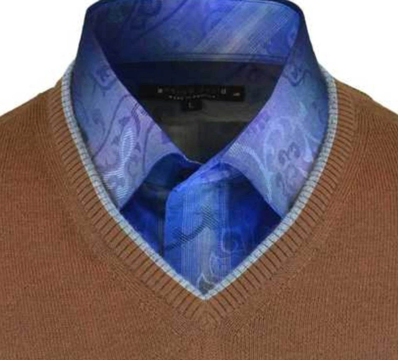 Peru Unlimited 100% Royal Alpaca Contrast V-Neck Sweater - Vicuna 4 Peru Unlimited 100% Royal Alpaca Contrast V-Neck Sweater - Vicuna - Image 2