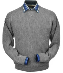 Peru Unlimited Baby Alpaca And Wool Sweatshirt Sweater - Silver Grey