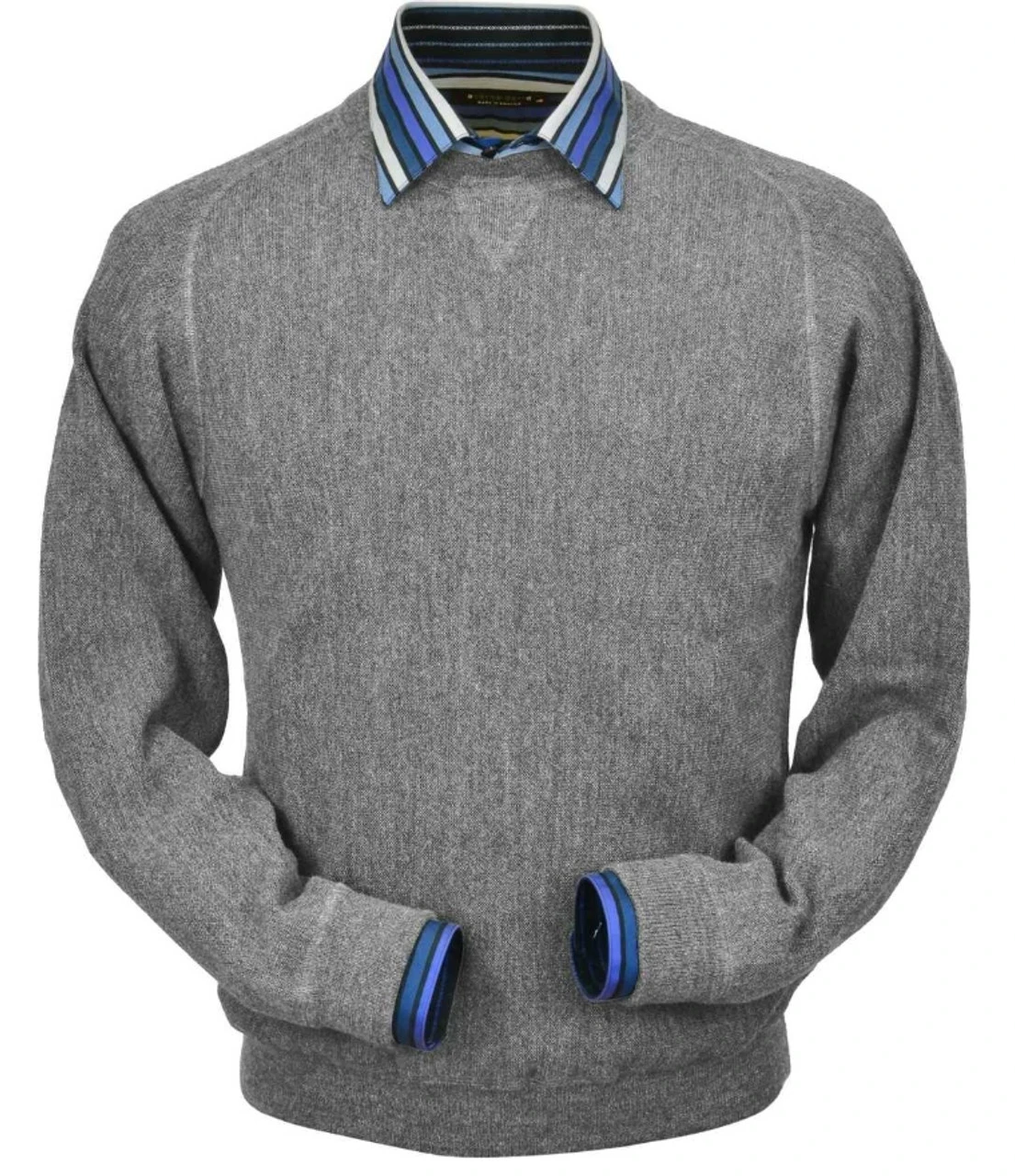 Peru Unlimited Baby Alpaca And Wool Sweatshirt Sweater - Silver Grey 3 Peru Unlimited Baby Alpaca And Wool Sweatshirt Sweater - Silver Grey