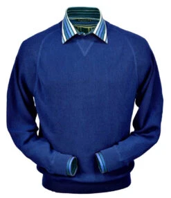 Peru Unlimited Baby Alpaca And Wool Sweatshirt Sweater - Electric Blue