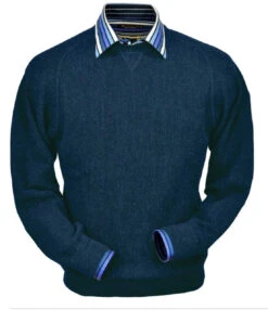 Peru Unlimited Baby Alpaca And Wool Sweatshirt Sweater - Midnight Heather