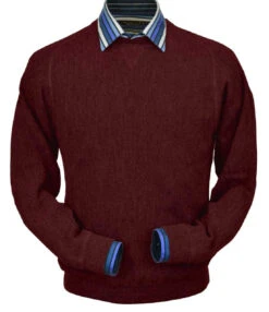 Peru Unlimited Baby Alpaca And Wool Sweatshirt Sweater - Burgundy