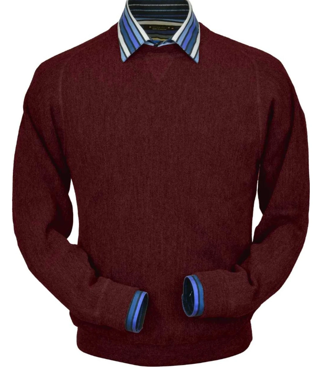 Peru Unlimited Baby Alpaca And Wool Sweatshirt Sweater - Burgundy 3 Peru Unlimited Baby Alpaca And Wool Sweatshirt Sweater - Burgundy