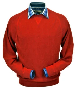 Peru Unlimited Baby Alpaca And Wool Sweatshirt Sweater - Red