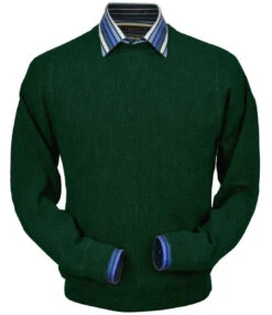 Peru Unlimited Baby Alpaca And Wool Sweatshirt Sweater - Forest Green