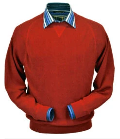 Peru Unlimited Baby Alpaca And Wool Sweatshirt Sweater - Dark Red