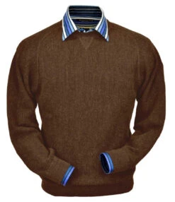 Peru Unlimited Baby Alpaca And Wool Sweatshirt Sweater - Khaki Brown