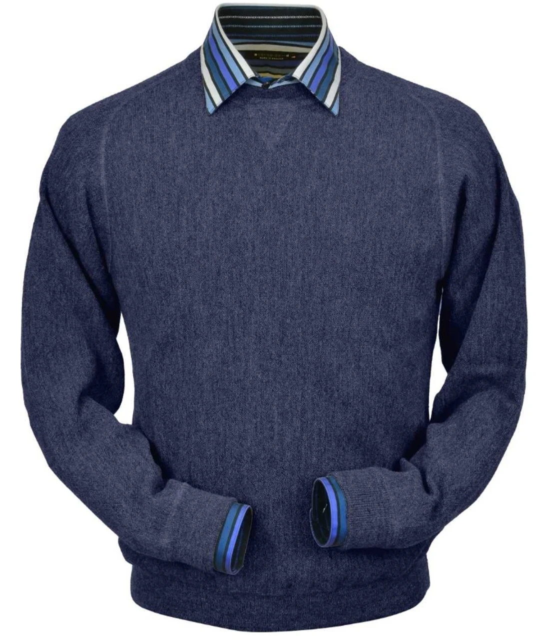 Peru Unlimited Baby Alpaca And Wool Sweatshirt Sweater - Denim 3 Peru Unlimited Baby Alpaca And Wool Sweatshirt Sweater - Denim