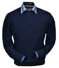 Peru Unlimited Baby Alpaca And Wool Sweatshirt Sweater - Navy Heather