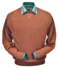 Peru Unlimited Baby Alpaca And Wool Sweatshirt Sweater - Brick