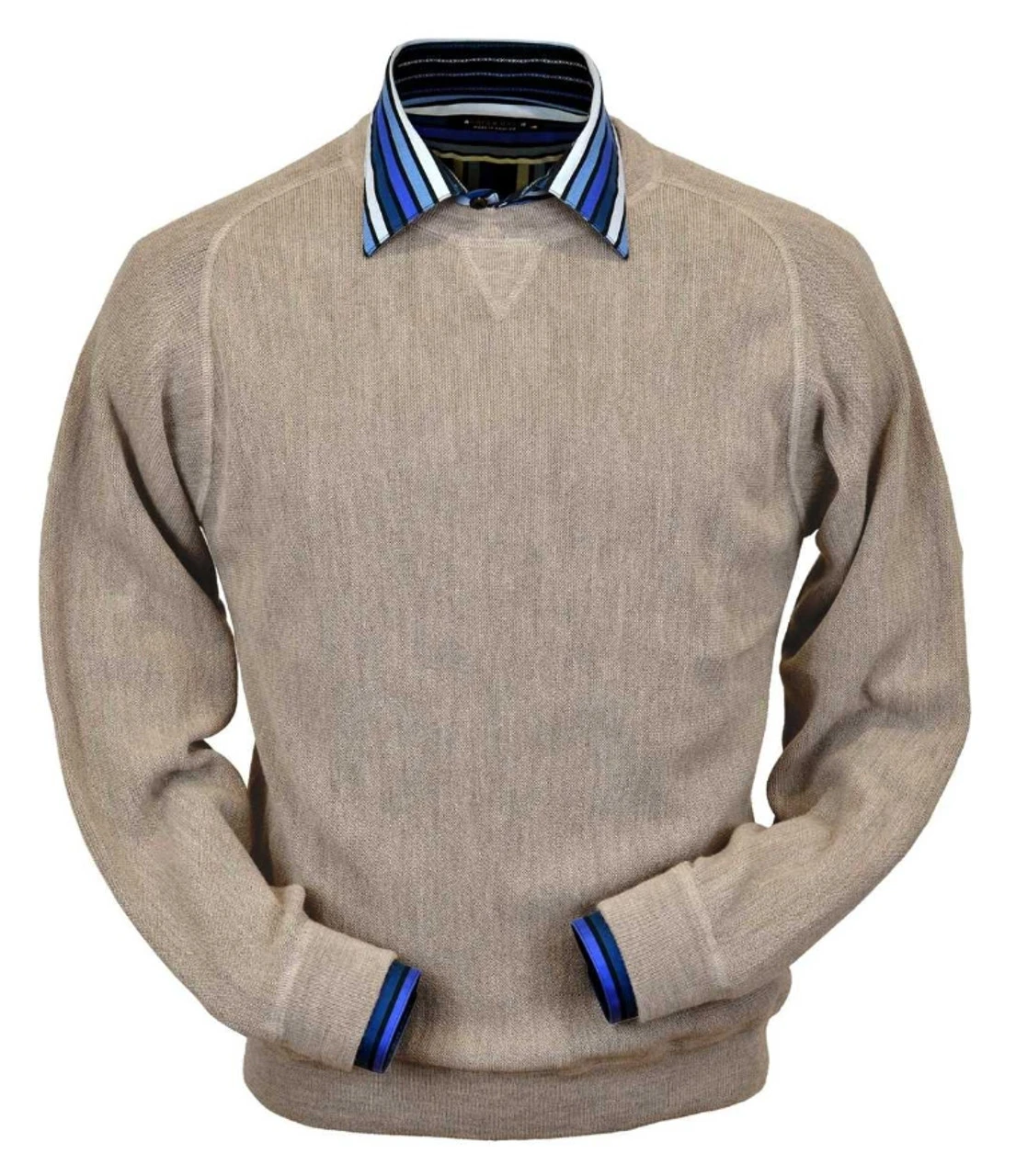 Peru Unlimited Baby Alpaca And Wool Sweatshirt Sweater - Sand 3 Peru Unlimited Baby Alpaca And Wool Sweatshirt Sweater - Sand