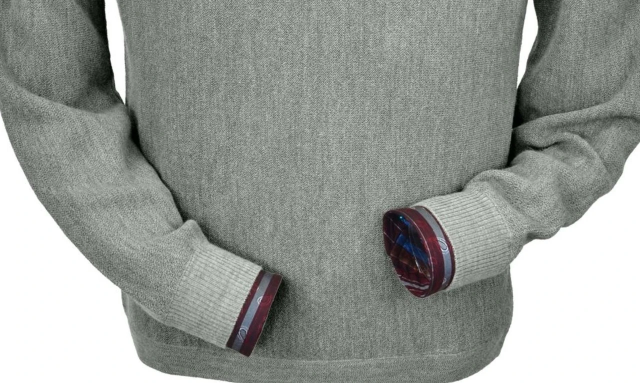 Peru Unlimited Baby Alpaca And Wool Crew Neck Sweater - Silver Grey 4 Peru Unlimited Baby Alpaca And Wool Crew Neck Sweater - Silver Grey - Image 2