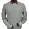 Peru Unlimited Baby Alpaca And Wool Crew Neck Sweater - Silver Grey -Fashion Formal Wear Store BASLC100 SGY 02568.1546293670