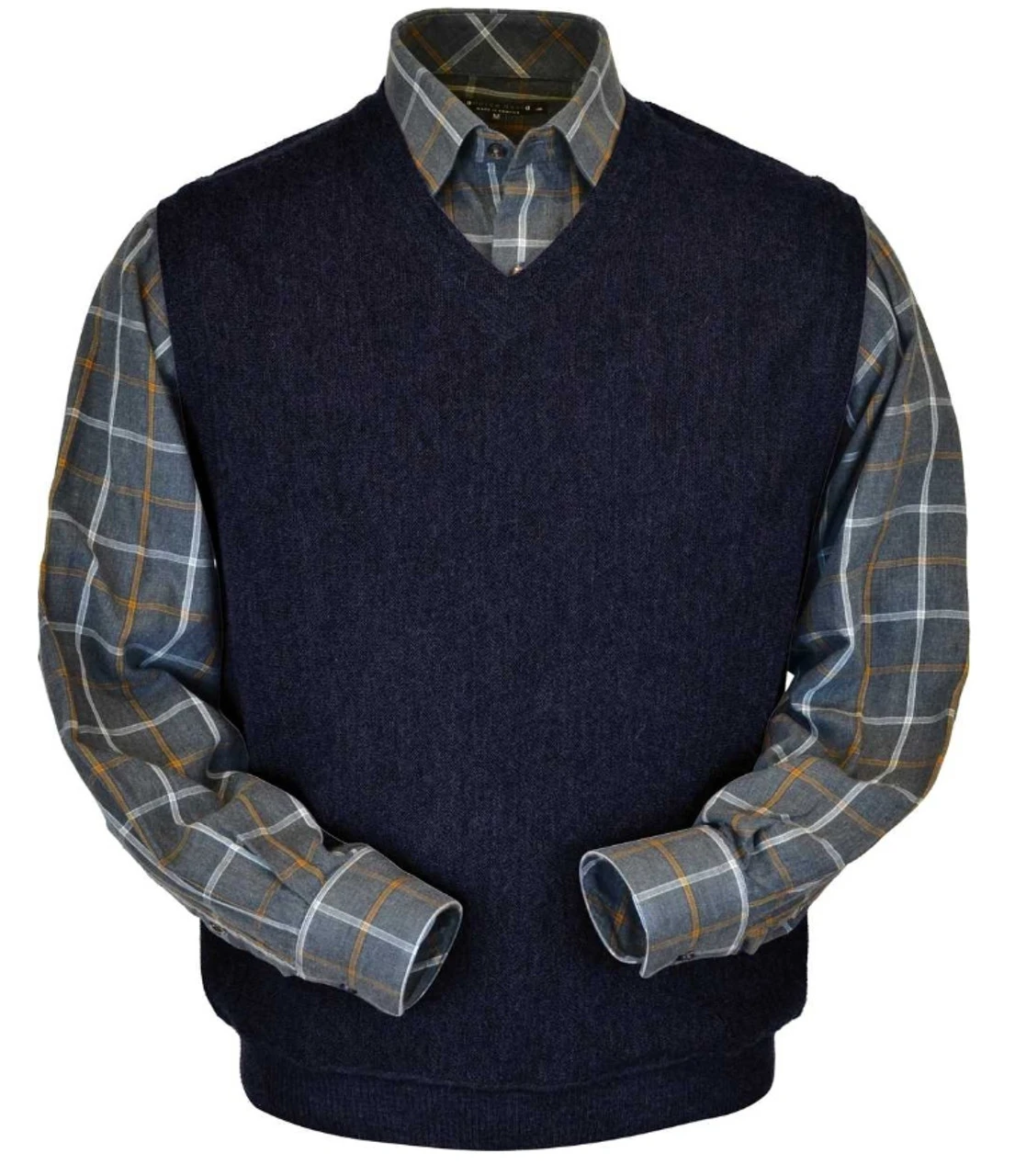 Peru Unlimited Baby Alpaca And Wool Vest - Navy Heather 3 Peru Unlimited Baby Alpaca And Wool Vest - Navy Heather