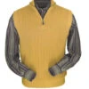 Peru Unlimited Baby Alpaca And Wool Half Zip Vest - Gold -Fashion Formal Wear Store BAZMV111 GLD 11678.1547073008