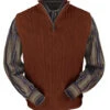 Peru Unlimited Baby Alpaca And Wool Half Zip Vest - Rust -Fashion Formal Wear Store BAZMV111 RSHT 35055.1547071506