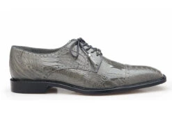 Belvedere Genuine Ostrich Leg Cap-Toe Dress Tie Shoe -Fashion Formal Wear Store BEL 14006 gy 72611.1521139401