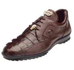 Belvedere Genuine Hornback Crocodile And Calf Leather Sneaker -Fashion Formal Wear Store BEL 336122 BR 36206.1521322913