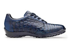 Belvedere Genuine Caiman Crocodile Sneakers - Blue -Fashion Formal Wear Store BEL 33616 BL 2 33973.1667681686