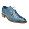 Belvedere Genuine Caiman Croc And Italian Calf Dress Shoe - Blue -Fashion Formal Wear Store BEL B04 BL 09953.1667668840