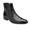 Belvedere Genuine Alligator Side Zip Ankle Boots - Black -Fashion Formal Wear Store BEL R32 B 1 38966.1667674099