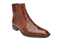 Belvedere Genuine Alligator Side Zip Ankle Boots - Peanut Brown -Fashion Formal Wear Store BEL R32 P 3 08667.1644096161
