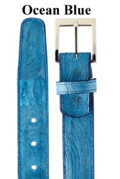 Belvedere Genuine Ostrich Leg Dress Belt -Fashion Formal Wear Store BELBT 2000 oblue 49783.1667856800