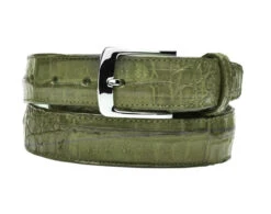 Belvedere Genuine Crocodile Dress Belt -Fashion Formal Wear Store BELV 1999 green 43876.1667850823