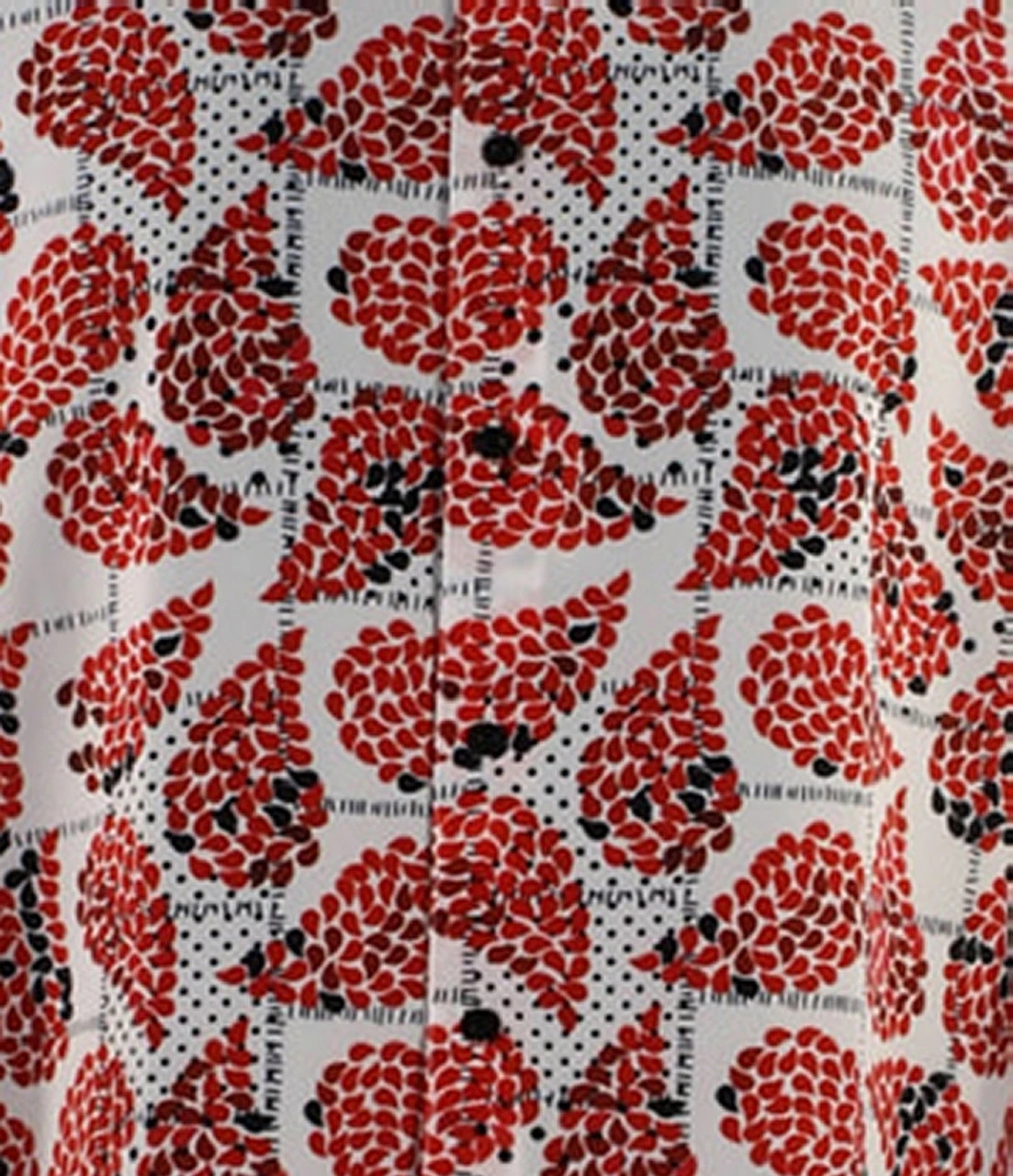 Bassiri Long Sleeve Camp Shirt - Red Fancy Paisley Design 4 Bassiri Long Sleeve Camp Shirt - Red Fancy Paisley Design - Image 2