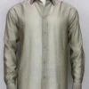 Bassiri Tan Stripe Waffle Design Long Sleeve Camp Shirt 2 Bassiri Tan Stripe Waffle Design Long Sleeve Camp Shirt -Fashion Formal Wear Store BSI LSC 4684 08626.1522723859