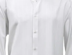 Bassiri White Faded Stripe Weave Long Sleeve Camp Shirt -Fashion Formal Wear Store BSI LSC 4821 2 37629.1614803306