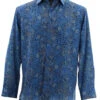 Bassiri Long Sleeve Camp Shirt - Abstract Speckles On Blue 1 Bassiri Long Sleeve Camp Shirt - Abstract Speckles On Blue -Fashion Formal Wear Store BSI LSC 6461 24335.1666724486