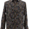 Bassiri Long Sleeve Camp Shirt - Abstract Speckles On Black 2 Bassiri Long Sleeve Camp Shirt - Abstract Speckles On Black -Fashion Formal Wear Store BSI LSC 6462 03692.1666724600