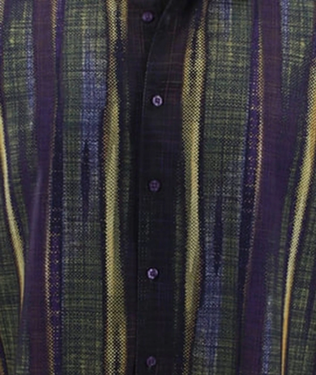 Bassiri Long Sleeve Camp Shirt - Purple Multi-Color Streak Design 4 Bassiri Long Sleeve Camp Shirt - Purple Multi-Color Streak Design - Image 2