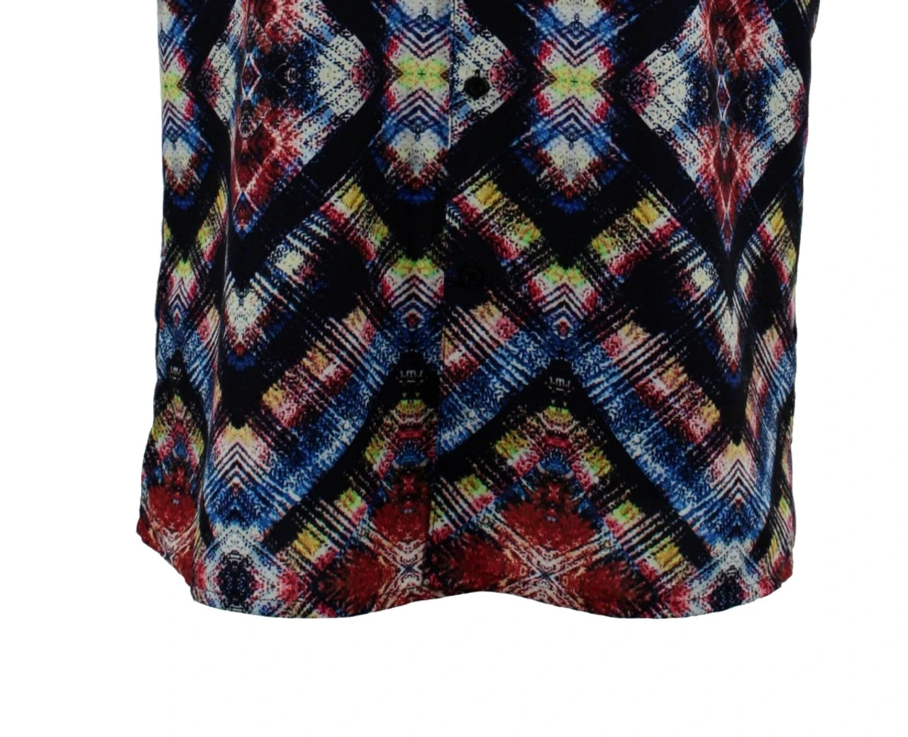 Bassiri Short Sleeve Camp Shirt - Black With Red Diamond Abstract 4 Bassiri Short Sleeve Camp Shirt - Black With Red Diamond Abstract - Image 2