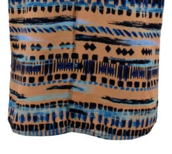 Bassiri Short Sleeve Camp Shirt - Peach With Blue Paint Marks -Fashion Formal Wear Store BSI SS 1030 4 92377.1683823366