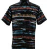Bassiri Short Sleeve Camp Shirt - Black With Multi-Color Paint Marks 1 Bassiri Short Sleeve Camp Shirt - Black With Multi-Color Paint Marks -Fashion Formal Wear Store BSI SS 1031 35130.1683821889