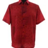 Bassiri Red & Black Circle Pattern Short Sleeve Camp Shirt 1 Bassiri Red & Black Circle Pattern Short Sleeve Camp Shirt -Fashion Formal Wear Store BSI SS 5074 31053.1684876082