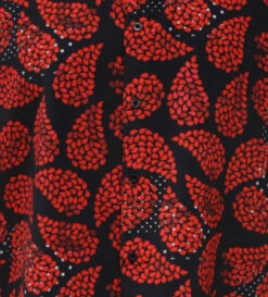 Bassiri Short Sleeve Camp Shirt - Black & Red Fancy Paisley Design -Fashion Formal Wear Store BSI SS 64011 3 91850.1680642567