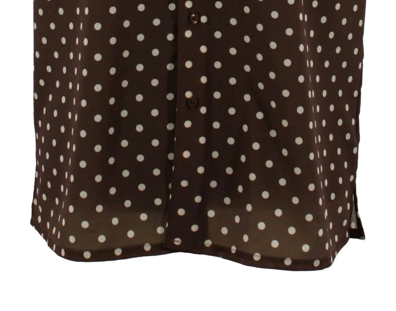 Bassiri Short Sleeve Camp Shirt - Cream Dots On Brown 4 Bassiri Short Sleeve Camp Shirt - Cream Dots On Brown - Image 2