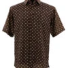 Bassiri Short Sleeve Camp Shirt - Cream Dots On Brown 1 Bassiri Short Sleeve Camp Shirt - Cream Dots On Brown -Fashion Formal Wear Store BSI SS 64891 82910.1683824648