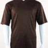 Bassiri Short Sleeve V-Neck Ribbed Jersey Knit Tee - Brown -Fashion Formal Wear Store BSI SSKNV 529 BR 35587.1592248226