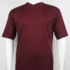 Bassiri Short Sleeve V-Neck Ribbed Jersey Knit Tee - Plum -Fashion Formal Wear Store BSI SSKNV 529 PL 37235.1592353728