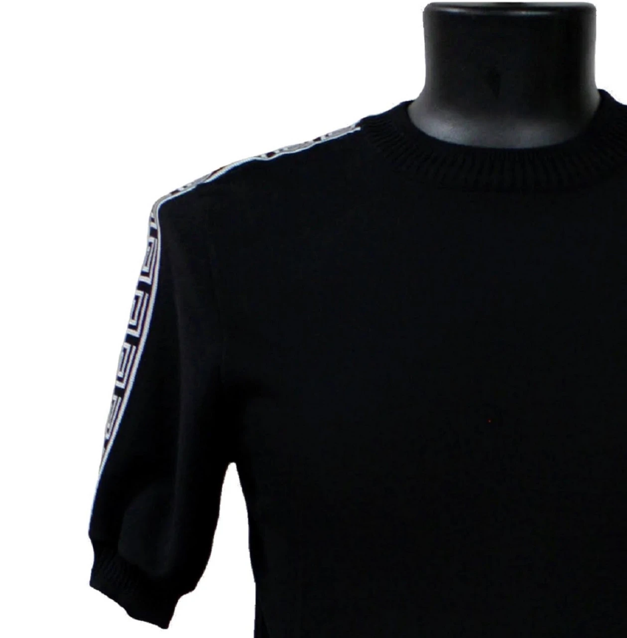 Bassiri Greek Key Sleeves Short Sleeve Sweater 6 Bassiri Greek Key Sleeves Short Sleeve Sweater - Image 4