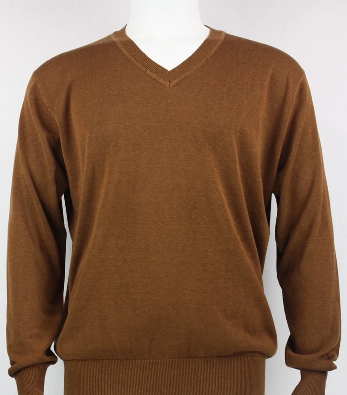 Bassiri V-Neck Silk Knit Long Sleeve Sweater - Wheat 8 Bassiri V-Neck Silk Knit Long Sleeve Sweater - Wheat - Image 6
