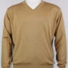 Bassiri V-Neck Silk Knit Long Sleeve Sweater - Camel 2 Bassiri V-Neck Silk Knit Long Sleeve Sweater - Camel -Fashion Formal Wear Store BSI SW627 CM 94890.1518149033